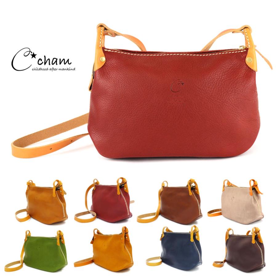 Cham ファスナーショルダーバッグ CHAM チャム 姫路レザー 栃木 Cham ファスナーショルダーバッグ CHAM チャム 姫路レザー 栃木