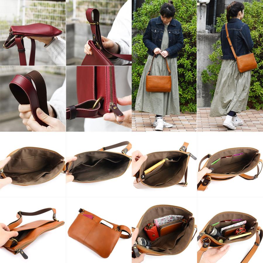 ショルダーバッグ 大 サコッシュ スマホ ミニショルダー 薄型