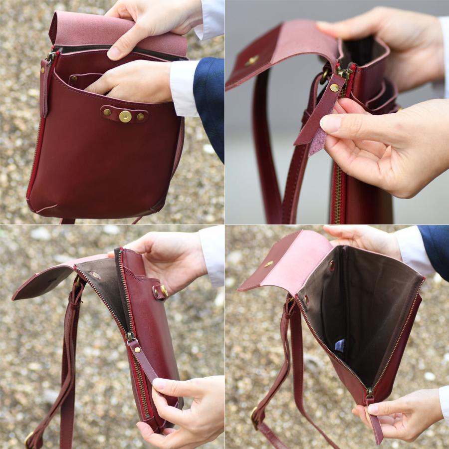 縦型ミニショルダーバッグ alto アルト スマホポケット付き フラップ