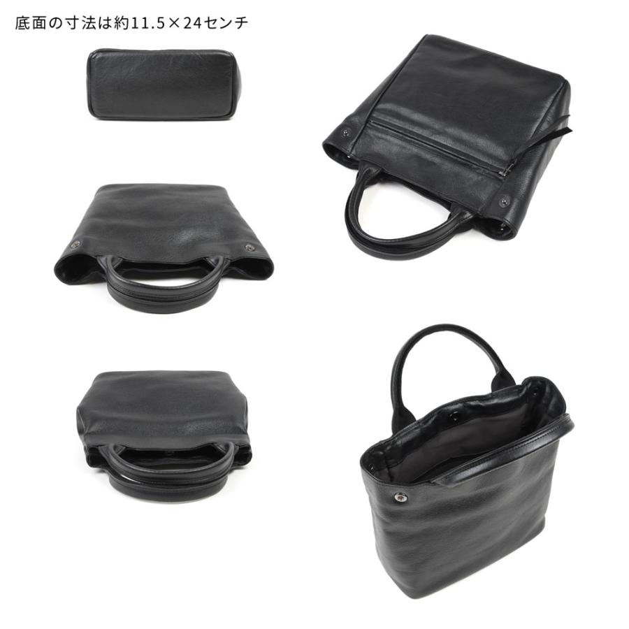トートバッグ ポケット たくさん -LESS PREVAIL 日本製 本革 バッグ