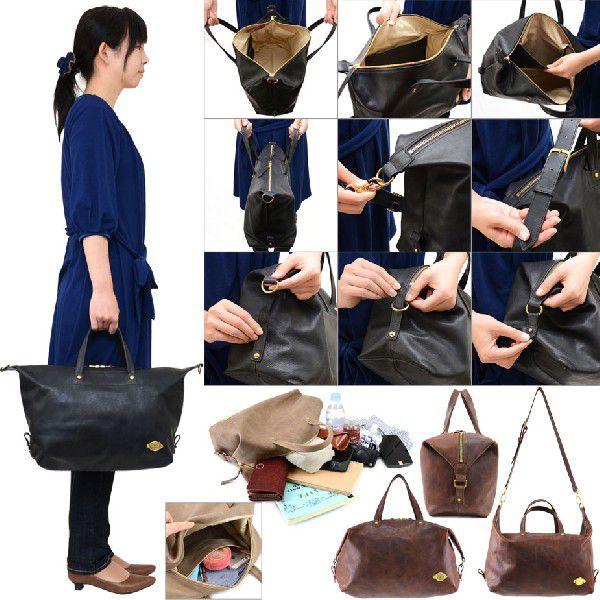 レディース ボストンバッグ レザー 本革 2Way ショルダーバッグ LITSTA リティスタ 日本製 メンズの画像