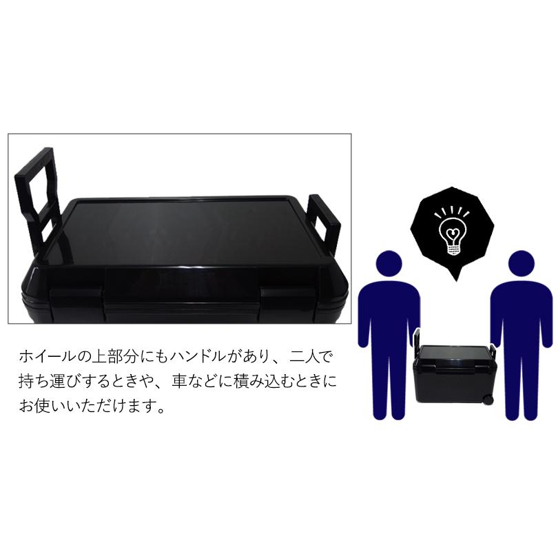 (2個セット特価) クーラーボックス 大型 46L キャスター付き 黒 ブラック 釣り 部活 キャンプ アウトドア レジャー 大容量 日本製 140-A50 | JEJアステージ | 10