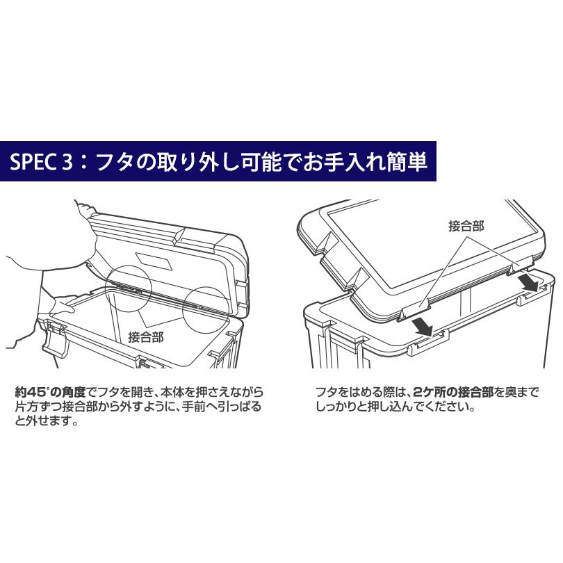 クーラーボックス 大型 46L キャスター付き 黒 ブラック 釣り 部活 キャンプ アウトドア レジャー 大容量 日本製 140-A50 | JEJアステージ | 08