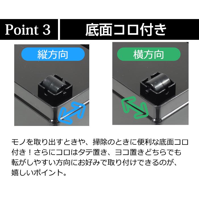 ベッド下収納ケース キャスター付き 薄型 高さ16.5cm ベッド下収納ボックス 衣装ケース ソファ下収納 衣類収納 140-A38/A79/A92 | JEJアステージ | 09