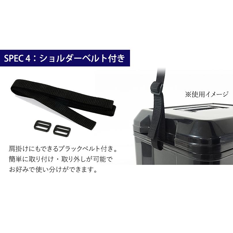 (2個セット特価) クーラーボックス 小型 14L 黒 ブラック 釣り 部活 キャンプ アウトドア ミニ おしゃれ かっこいい 日本製 100-A27 | JEJアステージ | 07