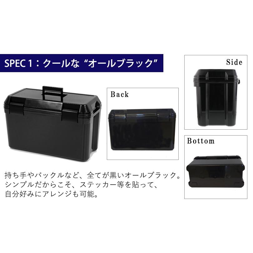 クーラーボックス 大型 35L 黒 ブラック 釣り キャンプ用品 アウトドア レジャー ピクニック バーベキュー 大容量 大きい  140-A34｜kabarock｜04