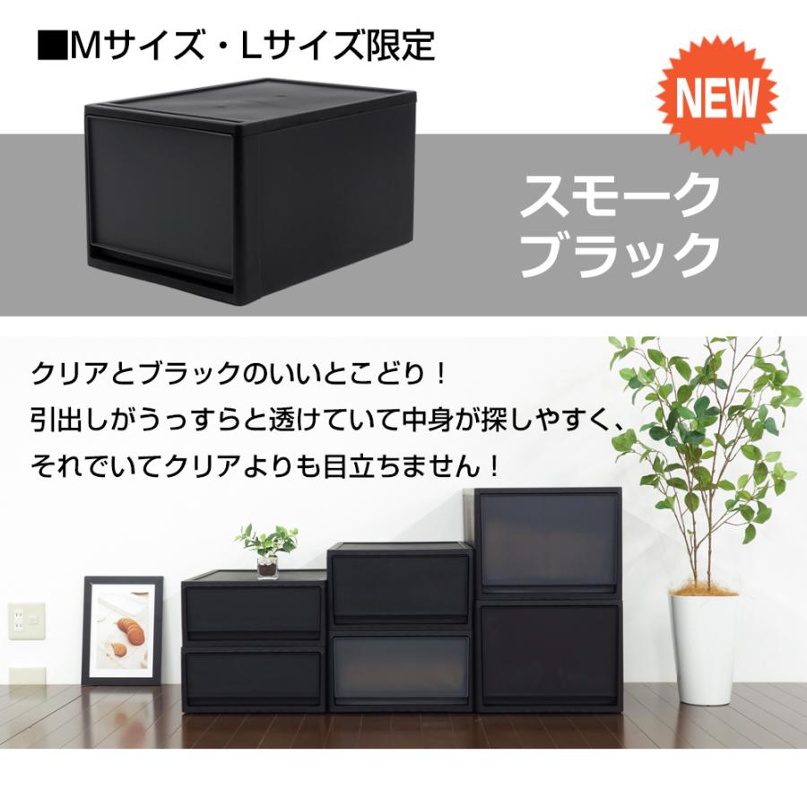 収納ボックス 引き出し 黒 ブラック 1段 クローゼット用 奥行53cm 高さ30cm L 衣装ケース 収納ケース 重ねる 140-A46 140-A98 | JEJアステージ | 11