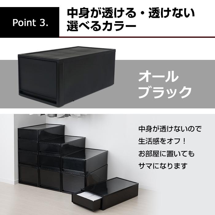 JEJアステージ 衣装ケース 引き出し 1段 黒 ブラック 押入れ用