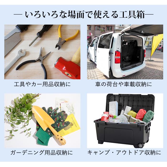 収納ボックス 屋外 幅100cm 大型 コンテナボックス キャスター キャンプ 防災 スタッキング 頑丈 座れる 車載 軽トラ 荷台 ボックス 220-A5 | JEJアステージ | 08