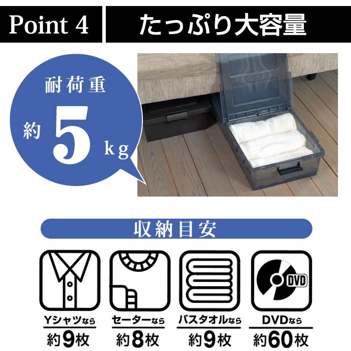 JEJアステージ (2個セット特価) ベッド下収納ケース キャスター付き