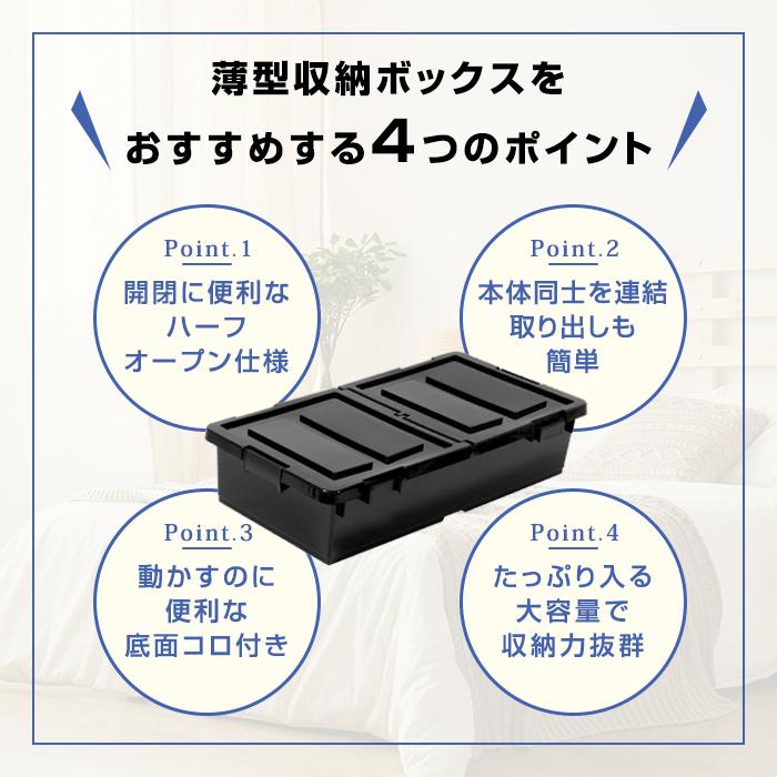 JEJアステージ (3個セット特価) ベッド下収納ケース キャスター付き