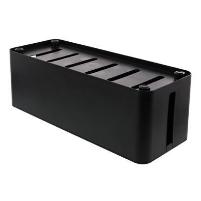 (6個セット特価) ケーブルボックス ケーブル収納 黒 ブラック ケーブル収納ケース ケーブル収納ボックス コードケース コードカバー コード収納 80-A38 | JEJアステージ | 02