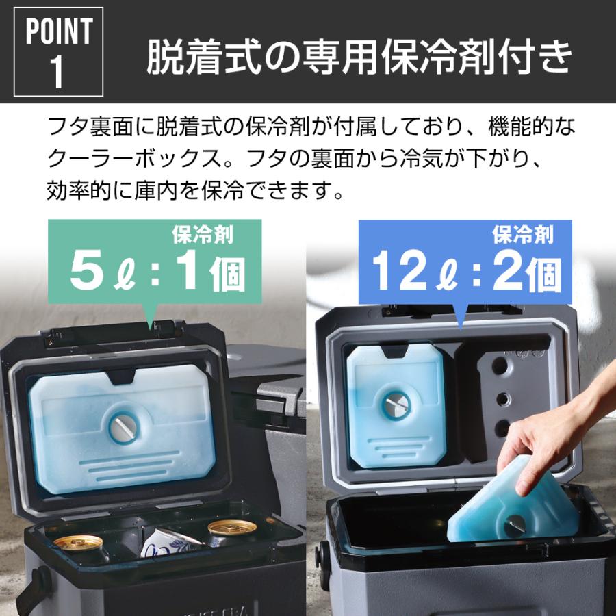 クーラーボックス 小型 ミニ 12L ジ アイスエラ ハードシェルクーラーネオ 蓋に保冷剤 保冷剤付き おしゃれ かっこいい 部活 アウトドア キャンプ | POST GENERAL | 02