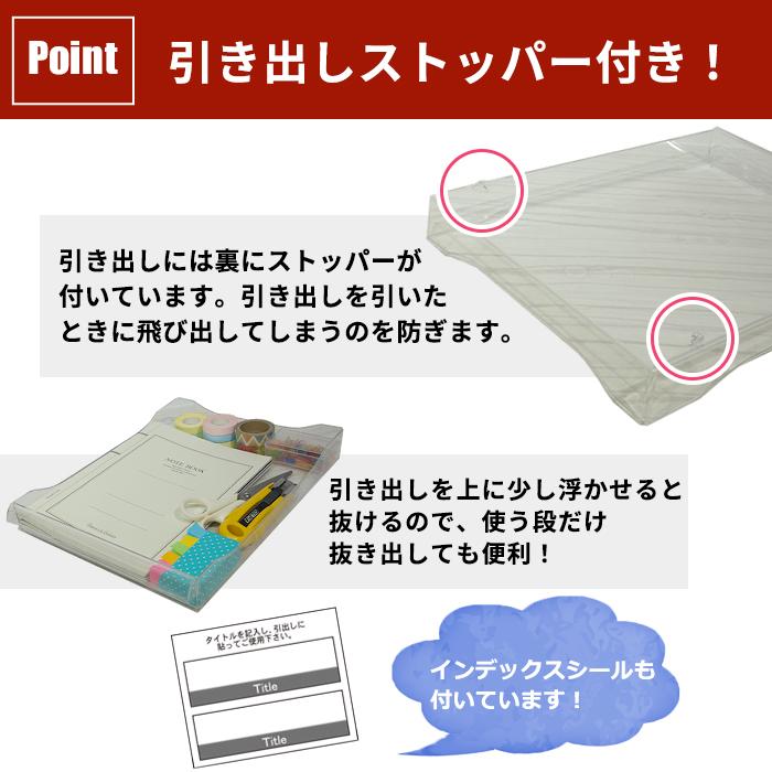 レターケース 浅型3段 深型2段 書類収納ケース 引き出し 小物収納 小物収納ケース 在宅 デスクワーク オフィス ファイレックスF5 | JEJアステージ | 04