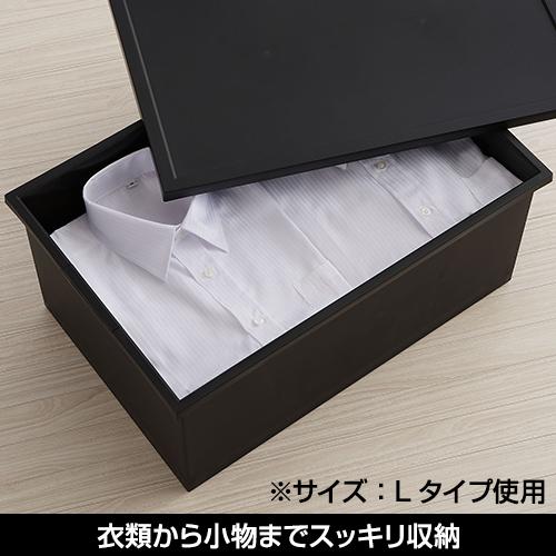 収納ボックス Mタイプ 黒 ブラック モノトーン 収納 幅27cm 奥行36cm 高さ18.3cm 小物収納 小物整理 衣装ケース 収納ケース 衣類収納 100-A1 | JEJアステージ | 04