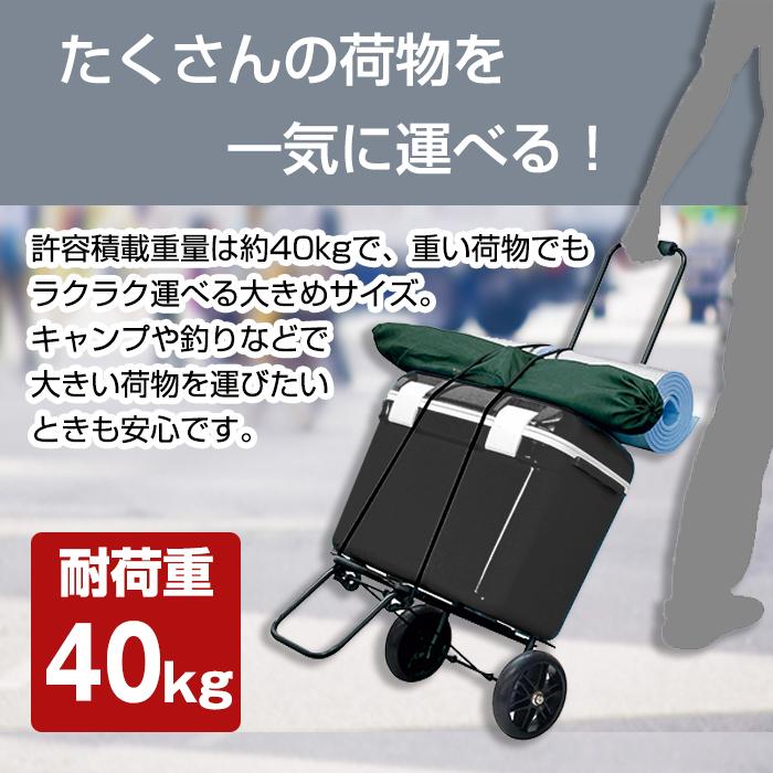 キャリーカート 折りたたみ フィールドキャリー 耐荷重40kg FCR-40L（送料無料）JEJアステージ 大型 台車 ハンドキャリー 持ち運び ブラ｜kabarock｜07