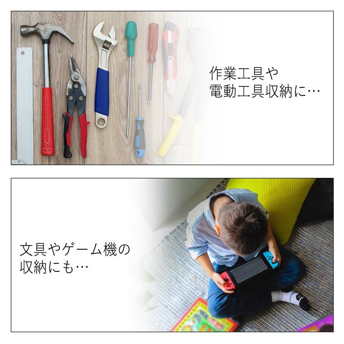 アタッシュケース ABSストロングケース GT-R ツールボックス 工具箱 工具ケース 工具入れ 工具収納 黒 ブラック 鍵付き ベルト付き 100-A47 | JEJアステージ | 09