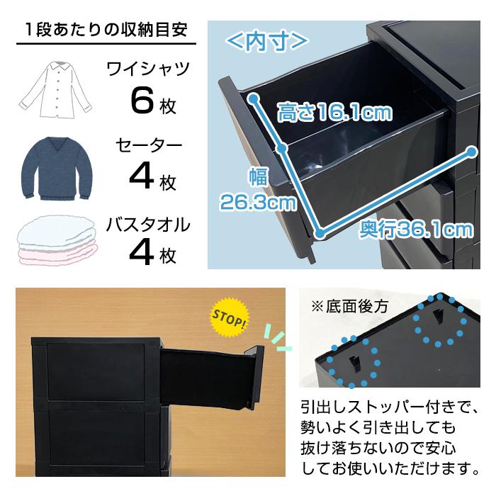 壁付きチェスト キャスター付き 4段 幅34cm スリム 黒 ブラック おしゃれ ホコリが入りにくい 中が透けない ローチェスト リビング 140-A88/140-A94 | JEJアステージ | 07