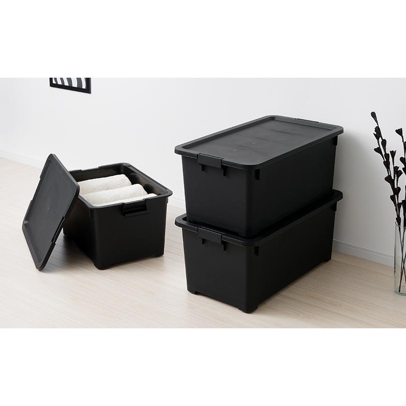 収納ボックス 深型 奥行70cm 黒 ブラック おしゃれ 衣装ケース 収納ケース 衣類収納 洋服収納 押入れ クローゼット 160-A1 | JEJアステージ | 03