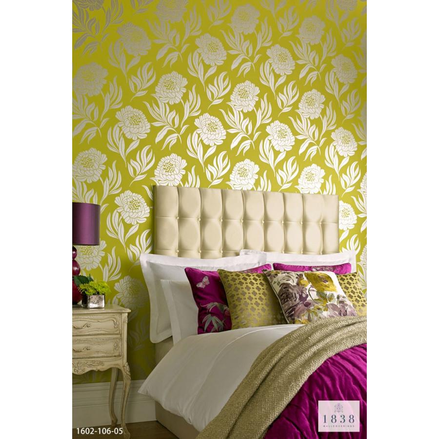 輸入壁紙 クロス テシード イギリス製 花柄 光沢 エレガンス 1838 WALLCOVERINGS (52cm×10m) 1602-106-01 ［1ロール単位］｜kabecolle｜03