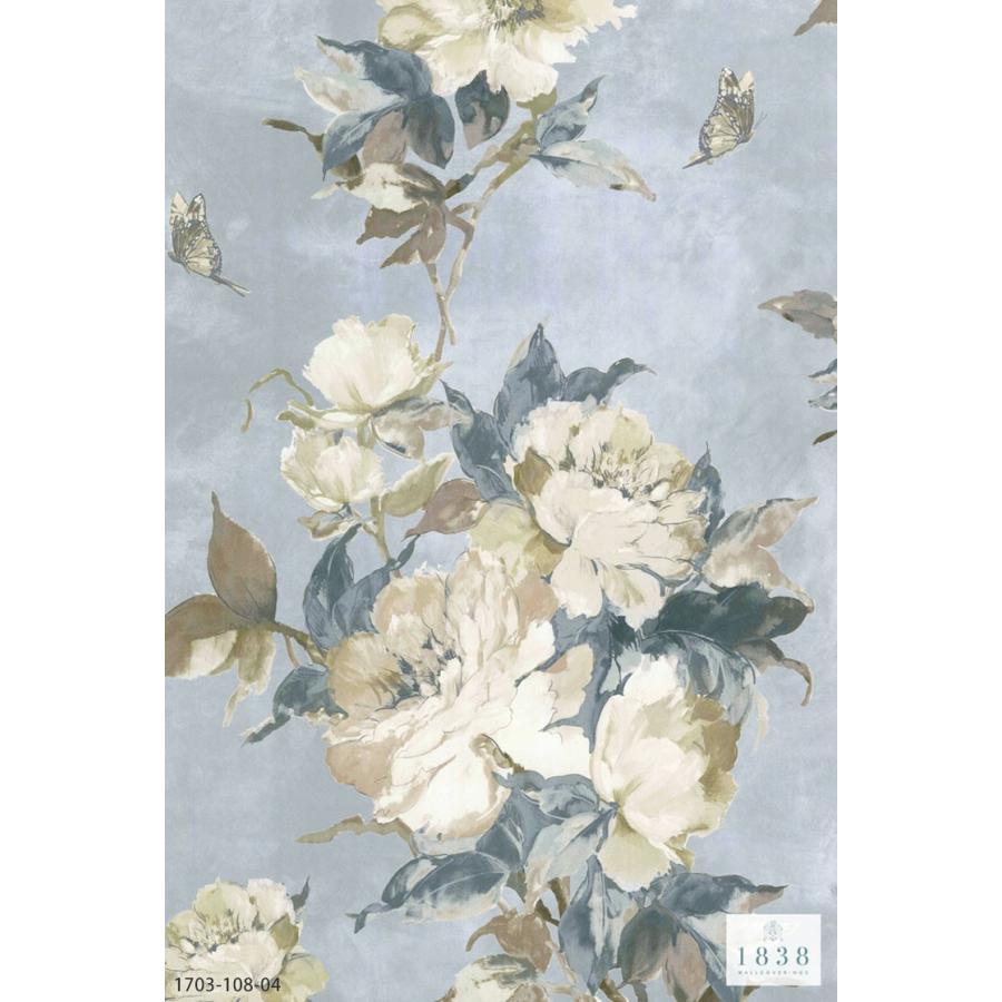 偉大な 輸入壁紙 イギリス製 花柄 蝶 バタフライ 18 Wallcoverings 52cm 10m ロール 1703 108 01 布 クロス Diy リフォーム 1ロール単位 激安単価で Www Gran Gusto It