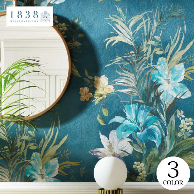 輸入壁紙 イギリス製 花柄 植物 水彩 18 Wallcoverings 52cm 10m ロール 2109 154 02 1ロール単位 Te1109 154 02 カベコレ Yahoo 店 通販 Yahoo ショッピング