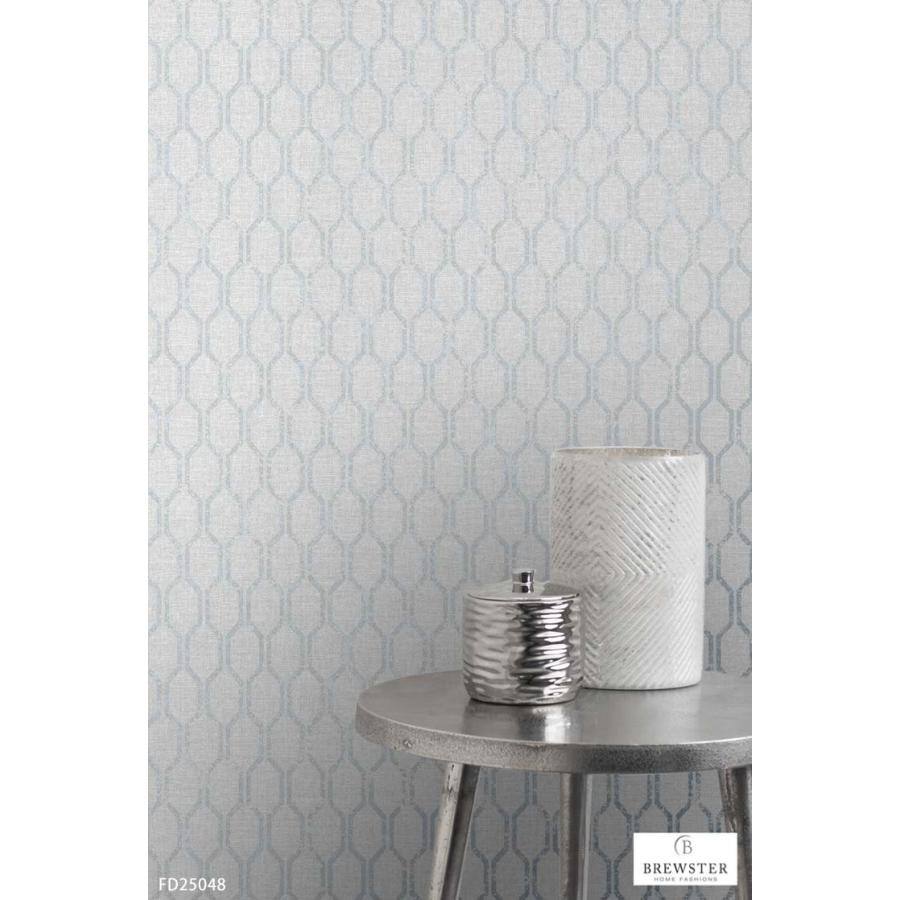 輸入壁紙 アメリカ製 幾何学 光沢 Brewster 52cm 10m ロール Fd 布 クロス Diy リフォーム 1ロール単位 Tebsfd カベコレ Yahoo 店 通販 Yahoo ショッピング