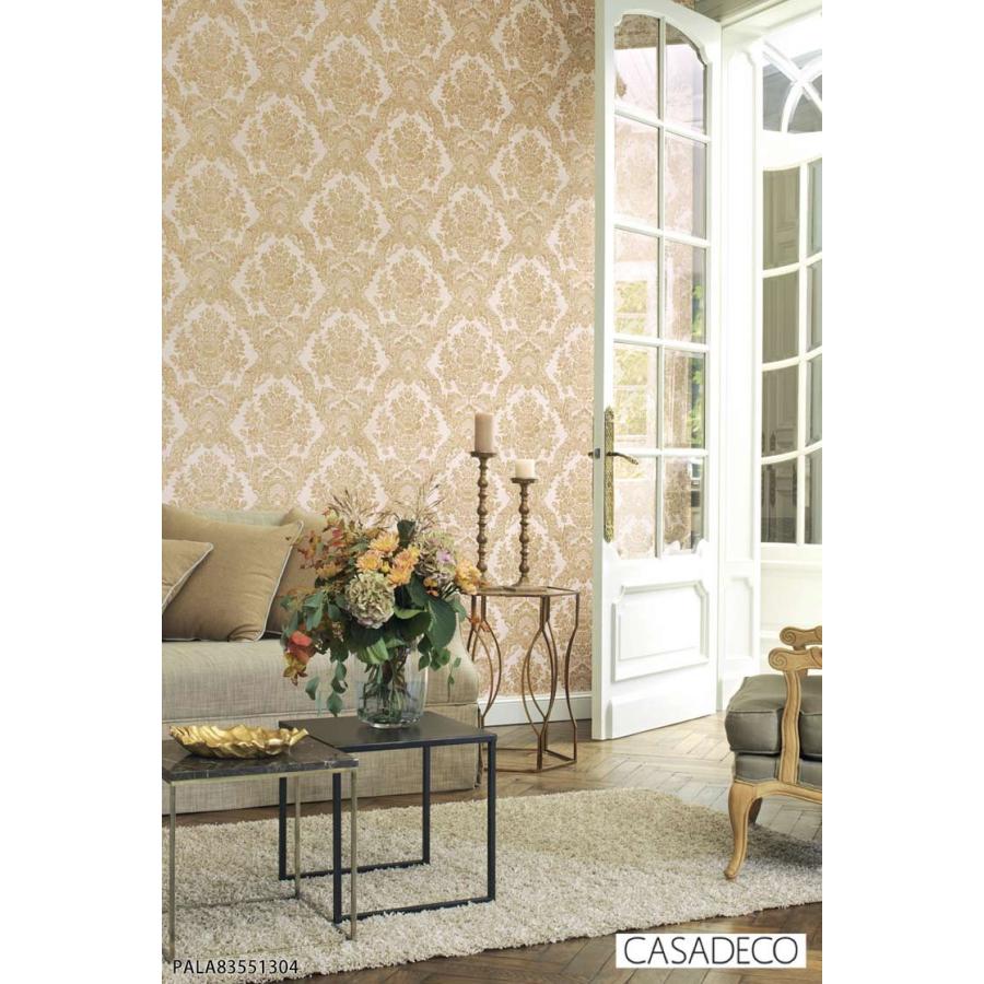 輸入壁紙 フランス製 ダマスク 花柄 地模様 光沢 Casadeco 53cm 10m ロール Pala ビニール クロス Diy リフォーム 1ロール単位 Tecdpala カベコレ Yahoo 店 通販 Yahoo ショッピング