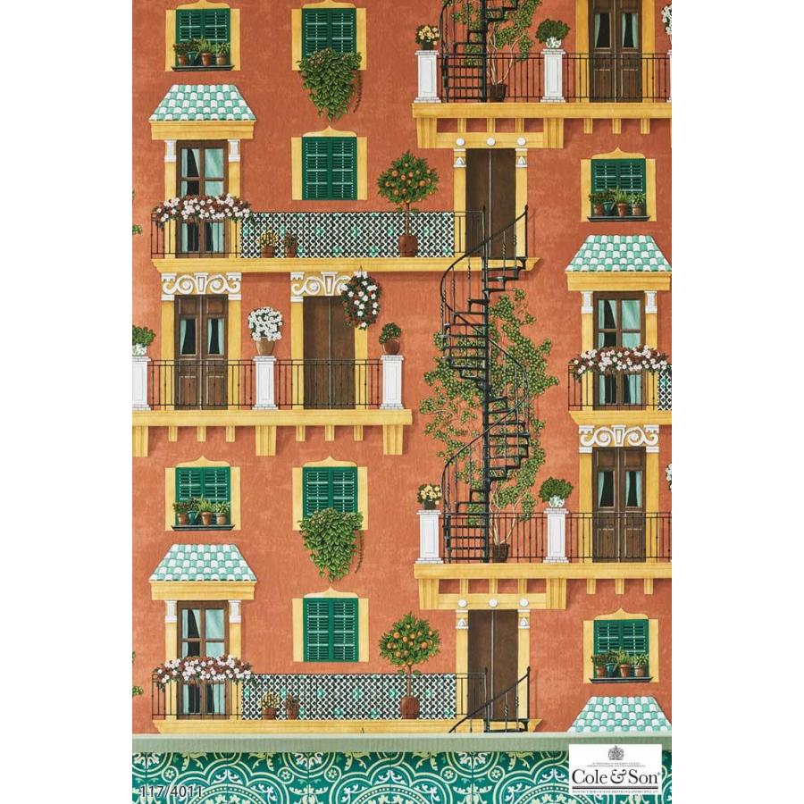 輸入壁紙 クロス テシード イギリス製 エレガント ヨーロピアン 街 かわいい Cole & Son (68.5cm×10m) 117/4010 ［1ロール単位］｜kabecolle｜06