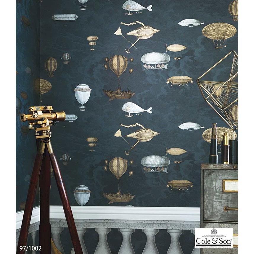 輸入壁紙 イギリス製 気球 フォルナセッティ Fornasetti Cole Son 68 5cm 10m 2本 97 1002 布 クロス Diy リフォーム 販売単位 1セット 2本入り Tecs カベコレ Yahoo 店 通販 Yahoo ショッピング