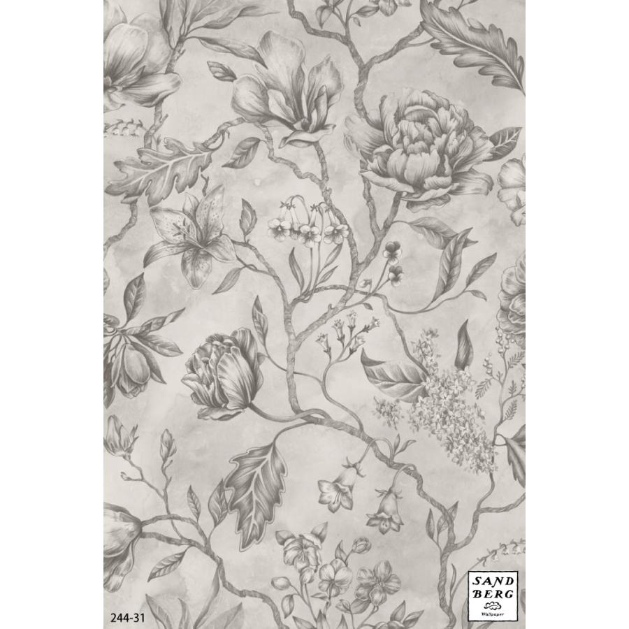 輸入壁紙 ロール売り スウェーデン 花柄 フラワー シック 植物 ゴシック調 のりなし輸入壁紙 Sandberg 53cm 10m ロール 1ロール単位 Tesb244 18 カベコレ Yahoo 店 通販 Yahoo ショッピング