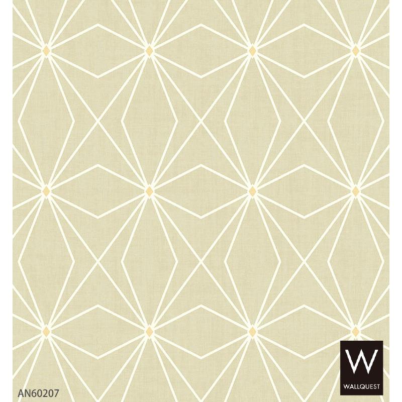 輸入壁紙 アメリカ製 麻の葉柄 線画 幾何学 花 Wall Quest 52cm 10m ロール An605 紙 クロス Diy リフォーム 1ロール単位 Tewqan605 カベコレ Yahoo 店 通販 Yahoo ショッピング