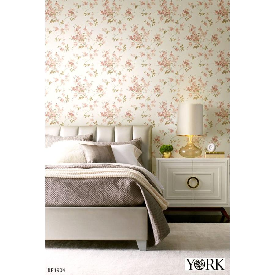 輸入壁紙 アメリカ製 花柄 光沢 植物 フラワー York 68 5cm 8 2m ロール Br1900 紙 クロス Diy リフォーム 1ロール単位 Teykbr1900 カベコレ Yahoo 店 通販 Yahoo ショッピング