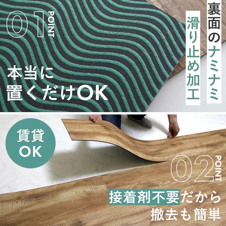 未使用品 置くだけフロアタイル フロアタイル 置くだけ 抗菌 コンクリート グレー モルタル柄 床材