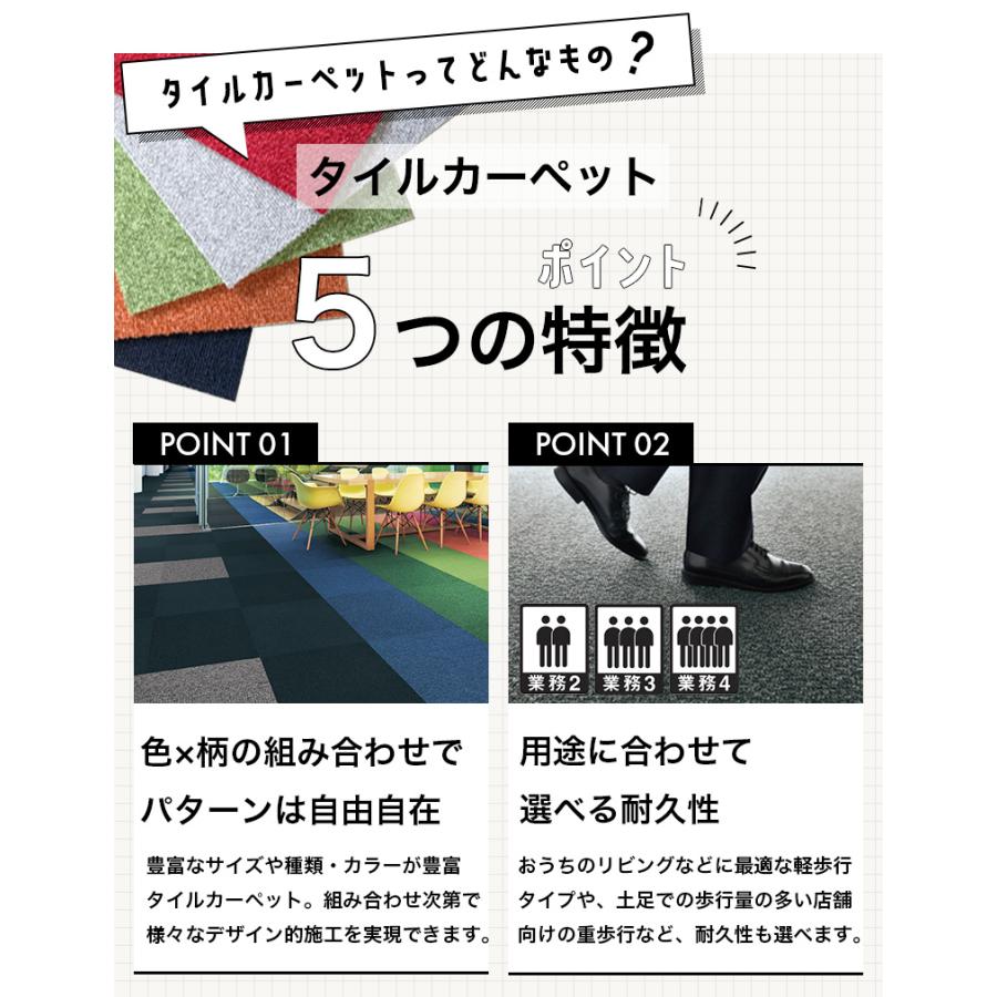 東リ（TOLI） タイルカーペット 50×50 GA-100 安い DIY リフォーム 床