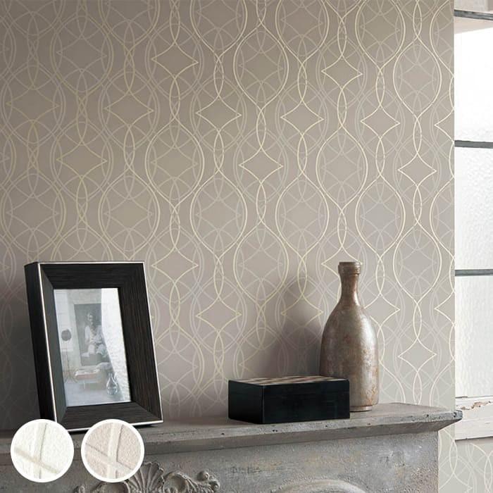 壁紙 のり付き のりつき クロス 国産壁紙 パターン エレガント ホワイト ベージュ 防かび リリカラ Ll 5271 Ll 5272 Diyリフォームのお店 かべがみ道場 通販 Paypayモール