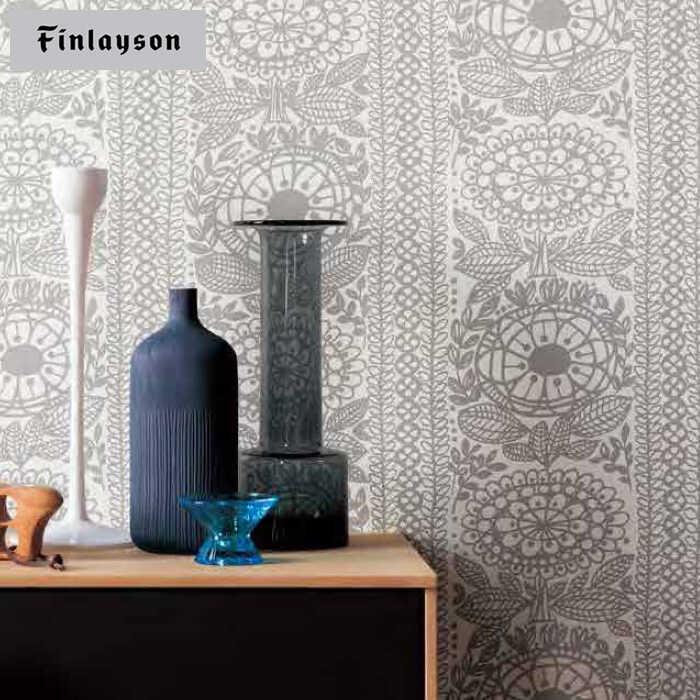 壁紙 のり付き のりつき クロス 国産壁紙 グレー 花柄 フラワー 防カビ 北欧 Finlayson フィンレイソン Taimi タイミ 大人女子 かわいい サンゲツ Re K Ntsa Re Diyリフォームのお店 かべがみ道場 通販 Yahoo ショッピング