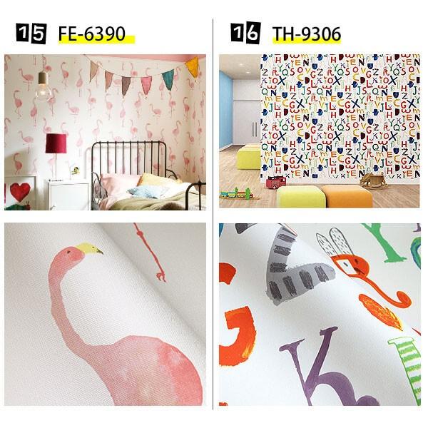 壁紙 販売 カラフル ポップ かわいい のり付き クロス 生のり付き 壁紙の上から貼れる壁紙 子ども部屋