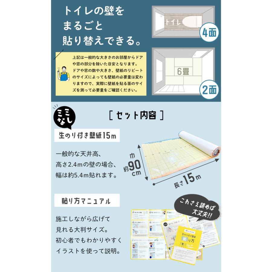 糊付き壁紙 約55m 一部開封で数メートル利用