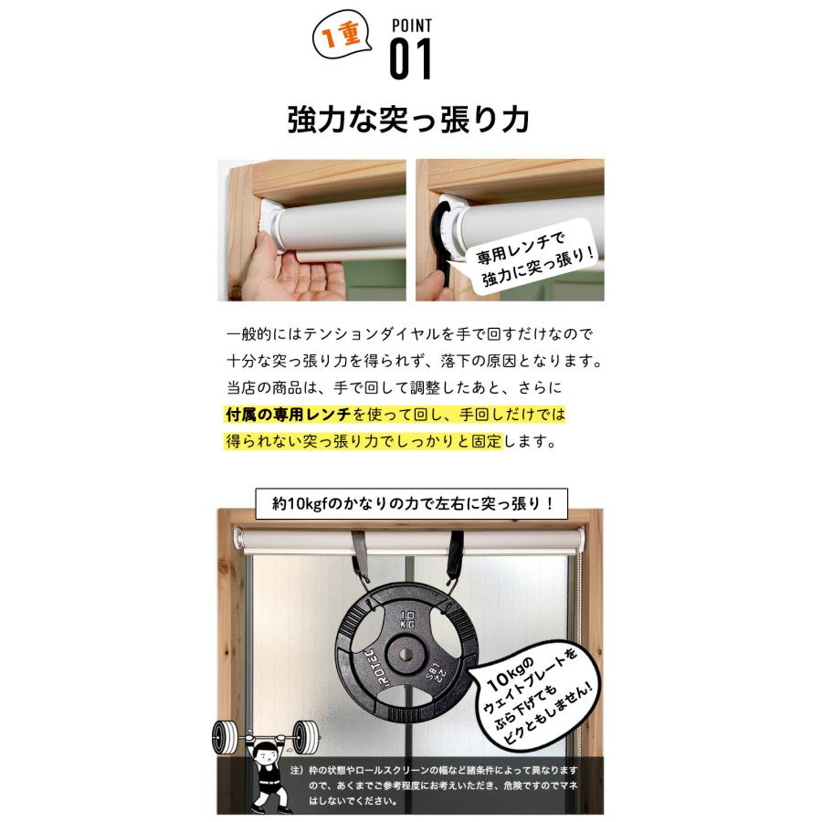 立川機工 ロールスクリーン つっぱり 厚手 プライバシー ロール