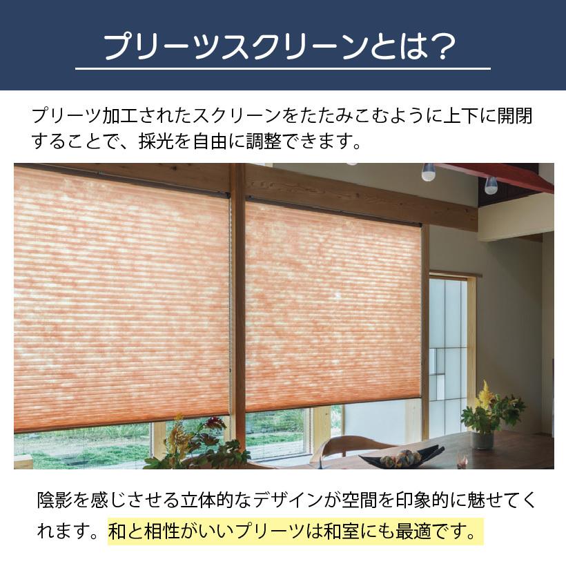 立川機工 プリーツスクリーン 和室 チェーン操作 幅32〜300cm×高さ30