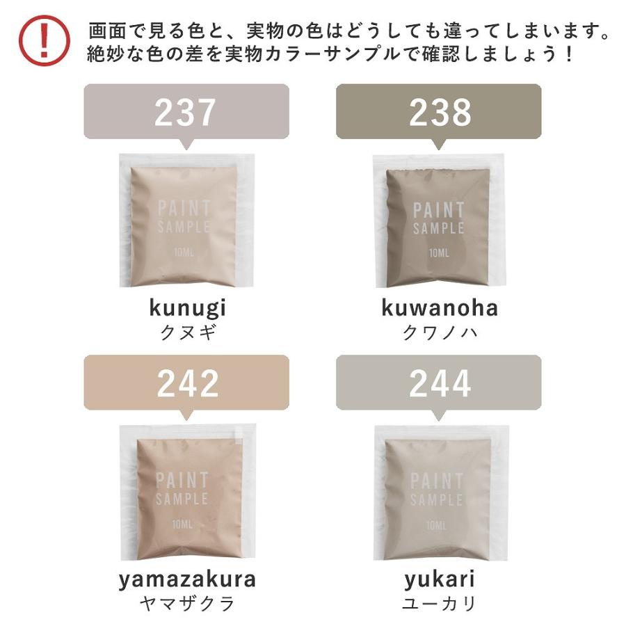 ペンキ パウチ カラーサンプル 水性 壁紙の上から塗れるペンキ くすみカラー グレー 10ml×4色セット ボタニカラーズ | イマジンウォールペイント | 02