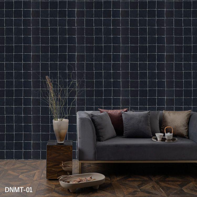 壁紙シール ハッテミー デニム タイル柄 65cm 1mサイズ 貼って はがせる リメイクシート Hatte Me 粘着シート 壁紙屋本舗 Paypayモール店 通販 Paypayモール