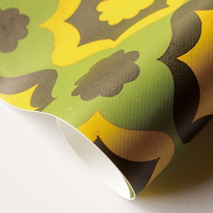 壁紙 貼って はがせる リメイクシート ハッテミー 復刻 ヴィンテージ レトロ Fkvt 抹茶 イエロー ブラウン 65cm 2 6m 壁紙屋本舗 Paypayモール店 通販 Paypayモール