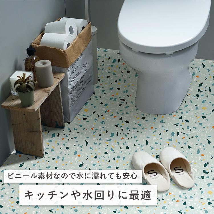 はがせる 床 シート フロアシート 大理石 マーブル柄 巾65cm×1m ハッテミーフロア 粘着 リメイクシート フローリングシート トイレ 玄関 キッチン 賃貸 | 壁紙屋本舗 | 05