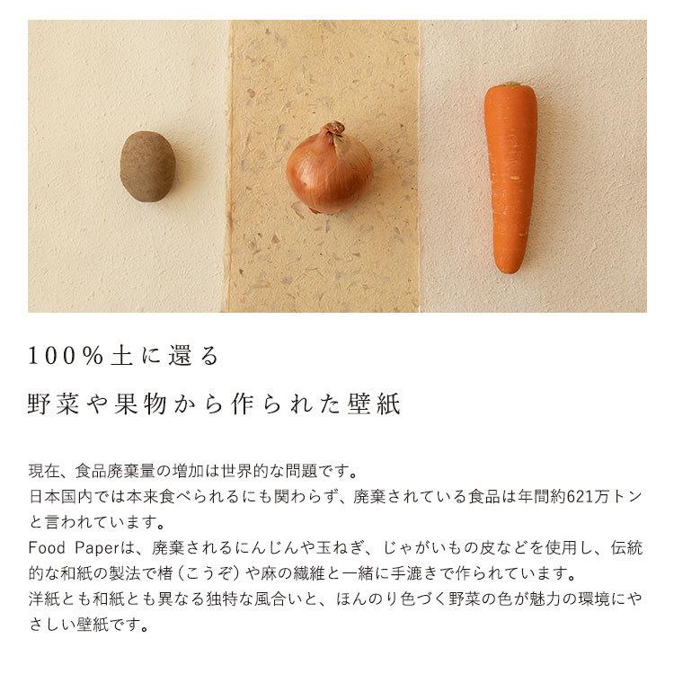 壁紙屋本舗 Food Paper フードペーパー 巾1m×2m (1枚単位で販売) 野菜から生まれた手漉き壁紙 和紙 土に還る 自然素材 ナチュラル | 壁紙屋本舗 | 04