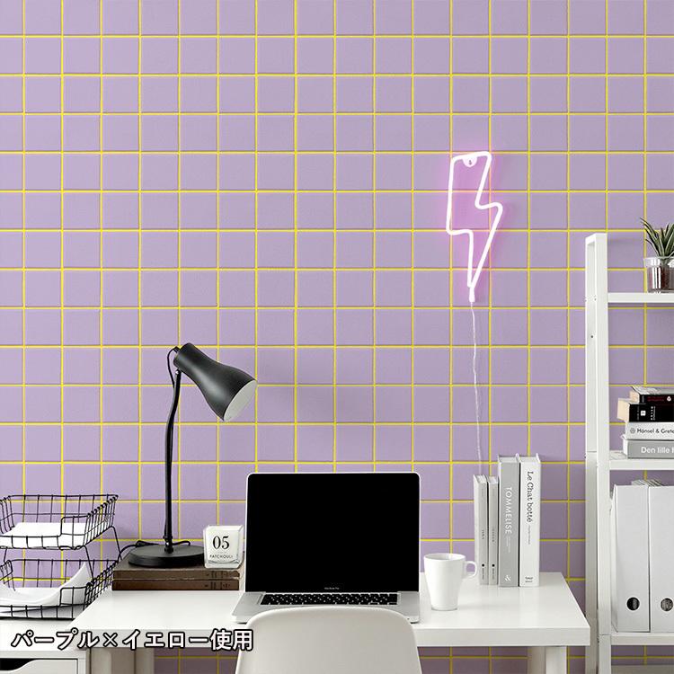 壁紙シール タイル柄 スクエアタイル ミックスカラー はがせる 粘着シート ハッテミー スクエア 約42cm 42cm 6枚セット ウォールステッカー 壁紙屋本舗 Paypayモール店 通販 Paypayモール