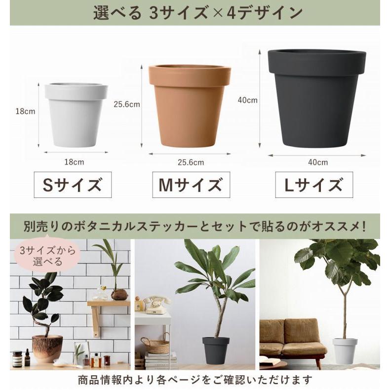 Backside works 鉢　ステッカー BOTANIZE (ボタナイズ) 鉢セット 4点セット CARPE DIEM Backside works