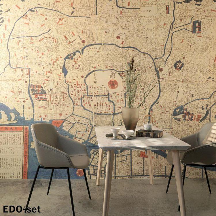 壁紙屋本舗 壁紙 はがせる 古地図 東京 江戸 48枚 フルセット