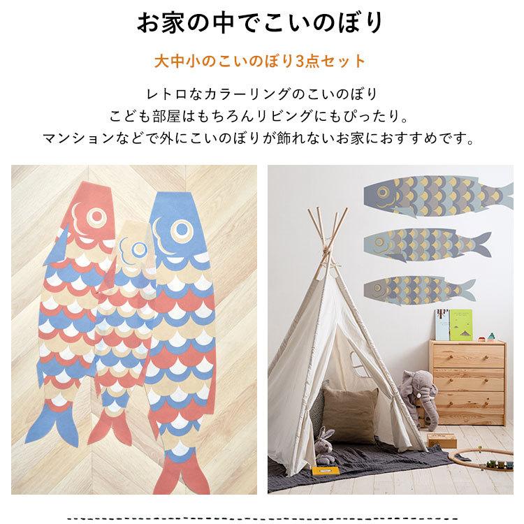 こいのぼり 室内 はがせる たためる 壁紙 Hattan ハッタン 大中小3枚入り ウォールステッカー 再湿タイプ |  | 10